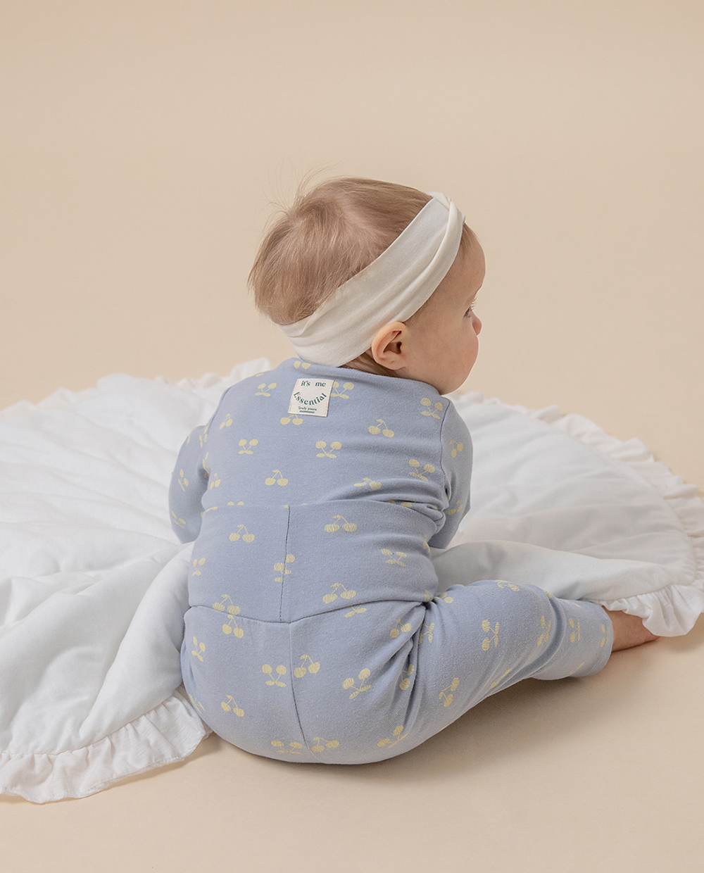 [BABY] もちもちコットンストレッチボディスーツ-チェリー