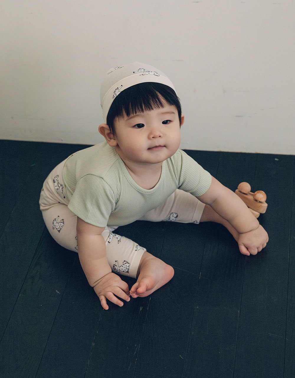 ベビー ポグンマルラン プリンティング 매듭 모자