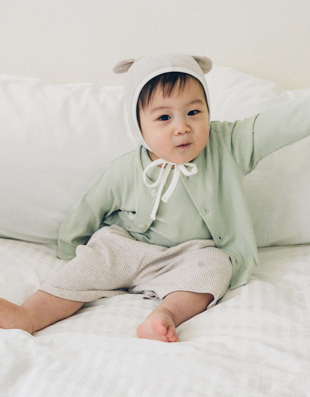 솜사탕 골지 가디건_4color