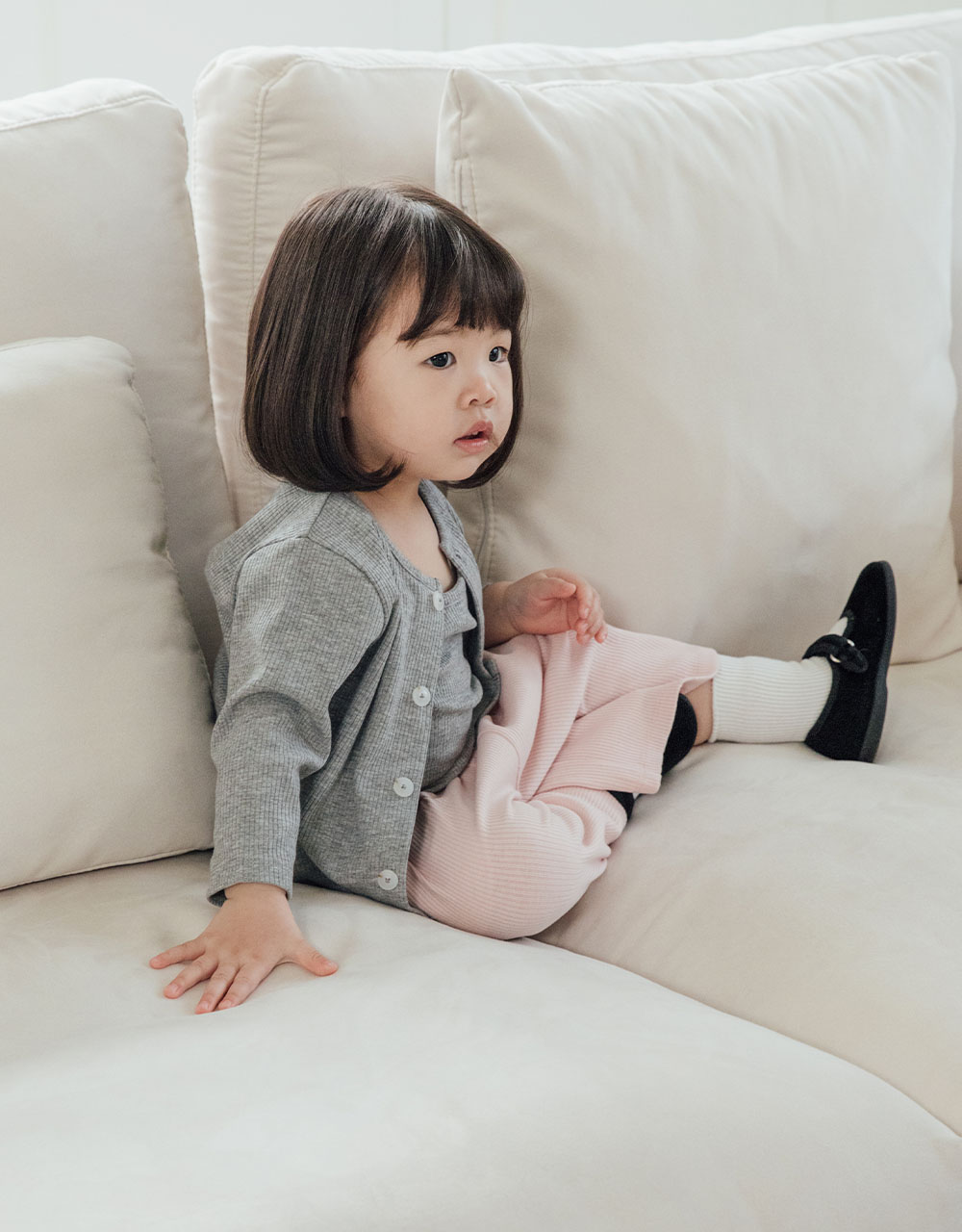 솜사탕 골지 가디건_4color