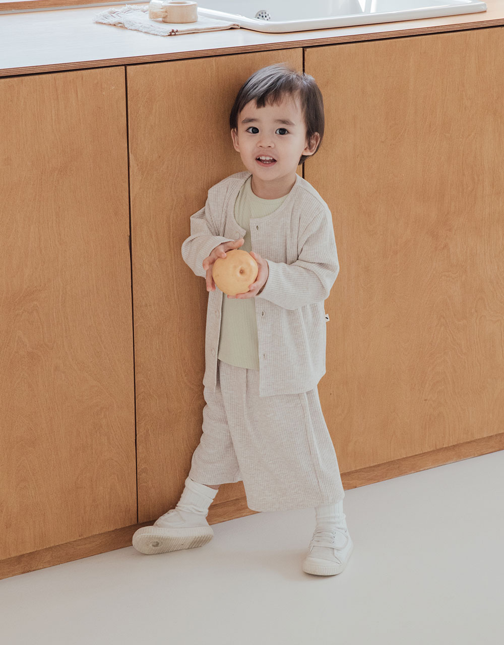 솜사탕 골지 가디건_4color