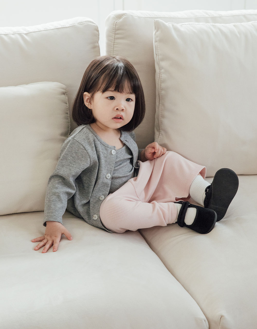 솜사탕 골지 가디건_4color