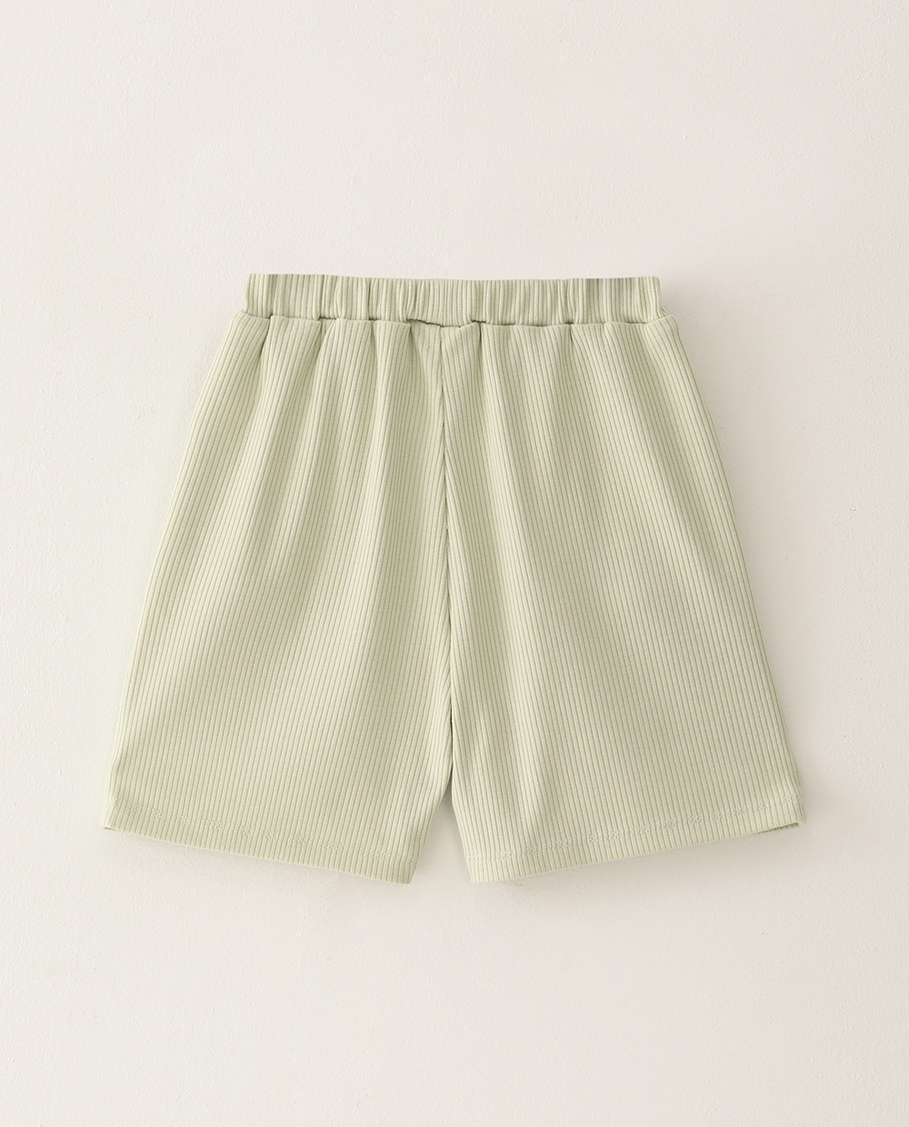 솜사탕 골지 와이드 5부 팬츠_4color 아보카도 뒤