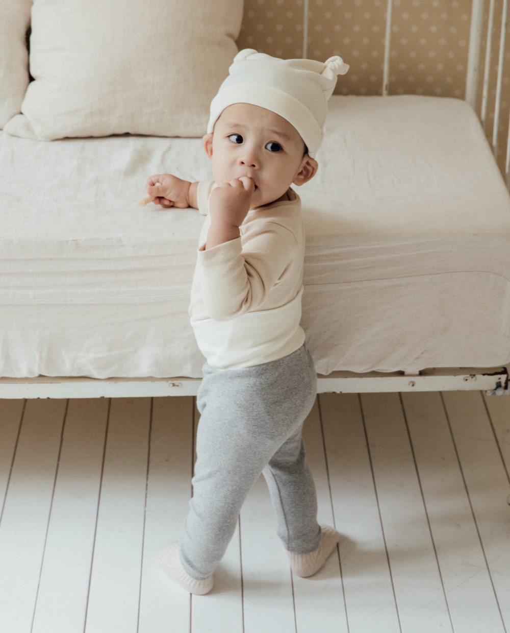 포근쫀득 베이비 배앓이 방지 배색 레깅스