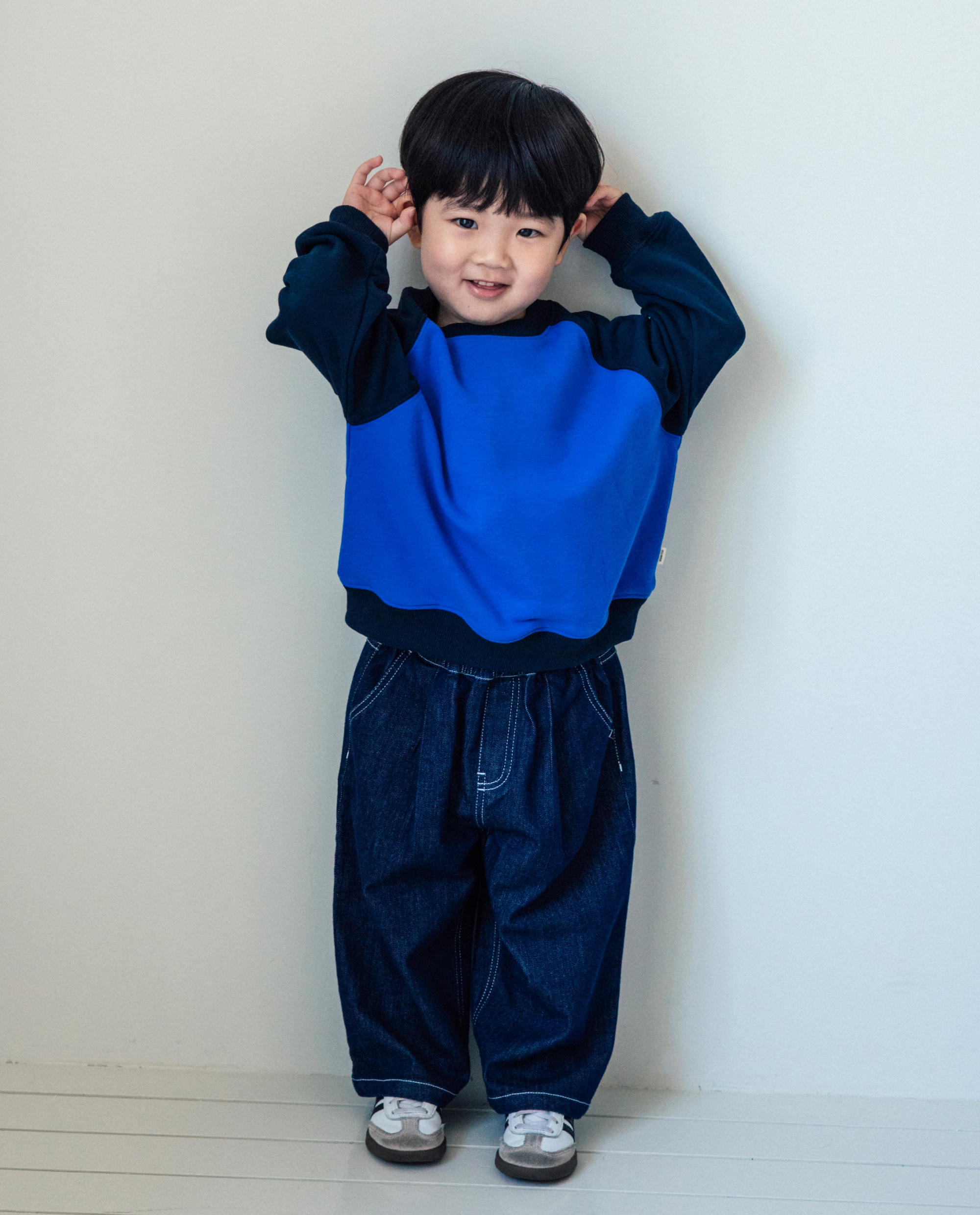 클래식 와이드 핀턱 데님 팬츠