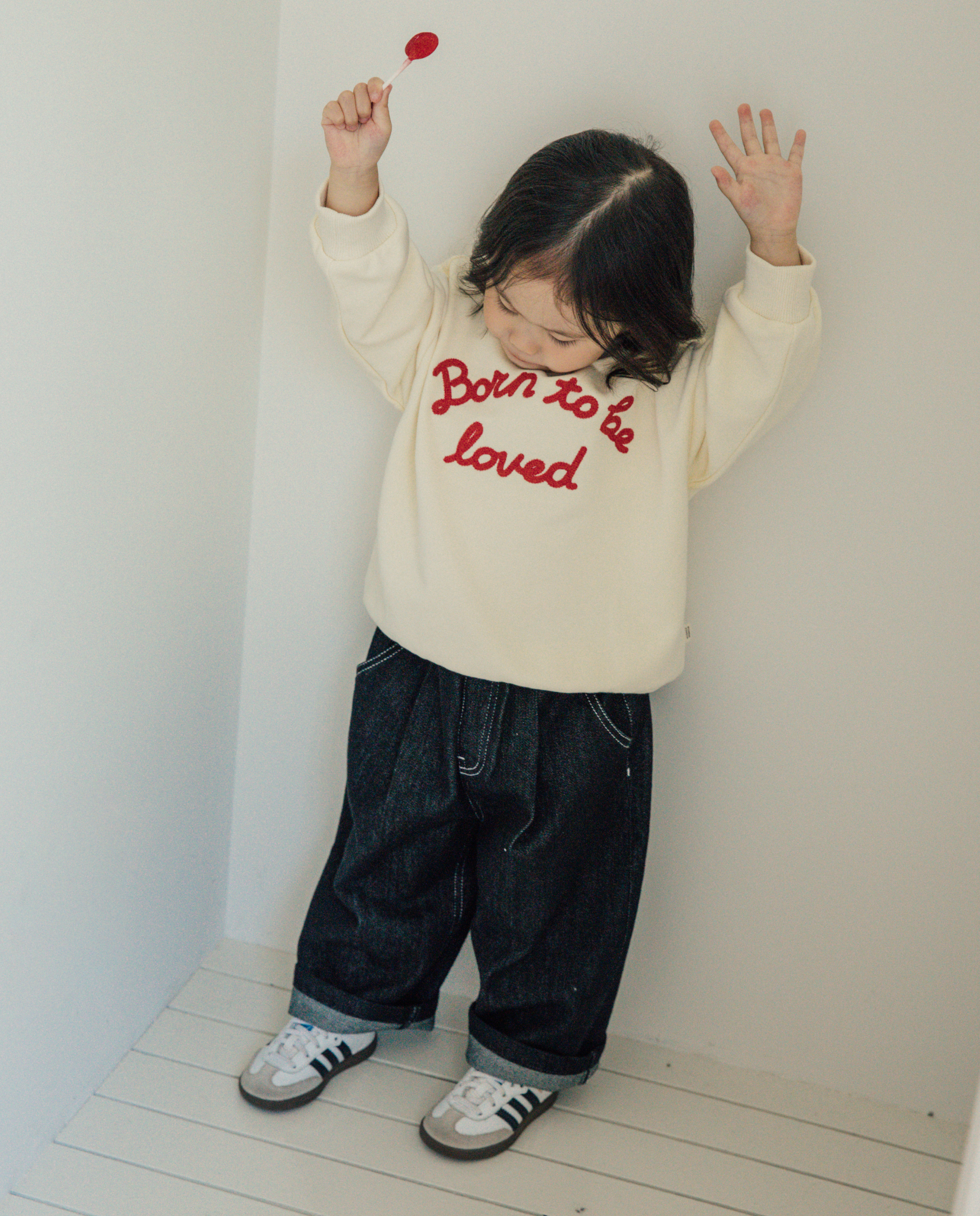 클래식 와이드 핀턱 데님 팬츠