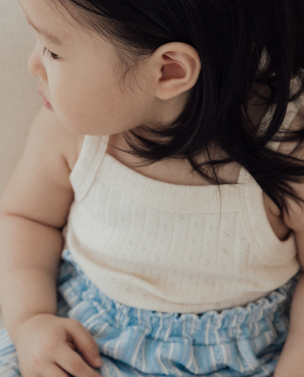 코튼 아일렛 캐미솔