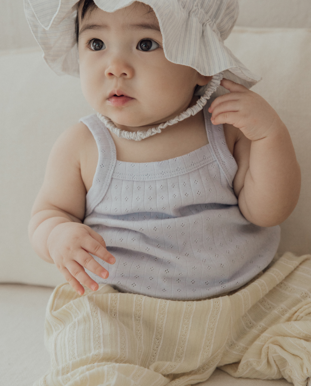 코튼 아일렛 캐미솔