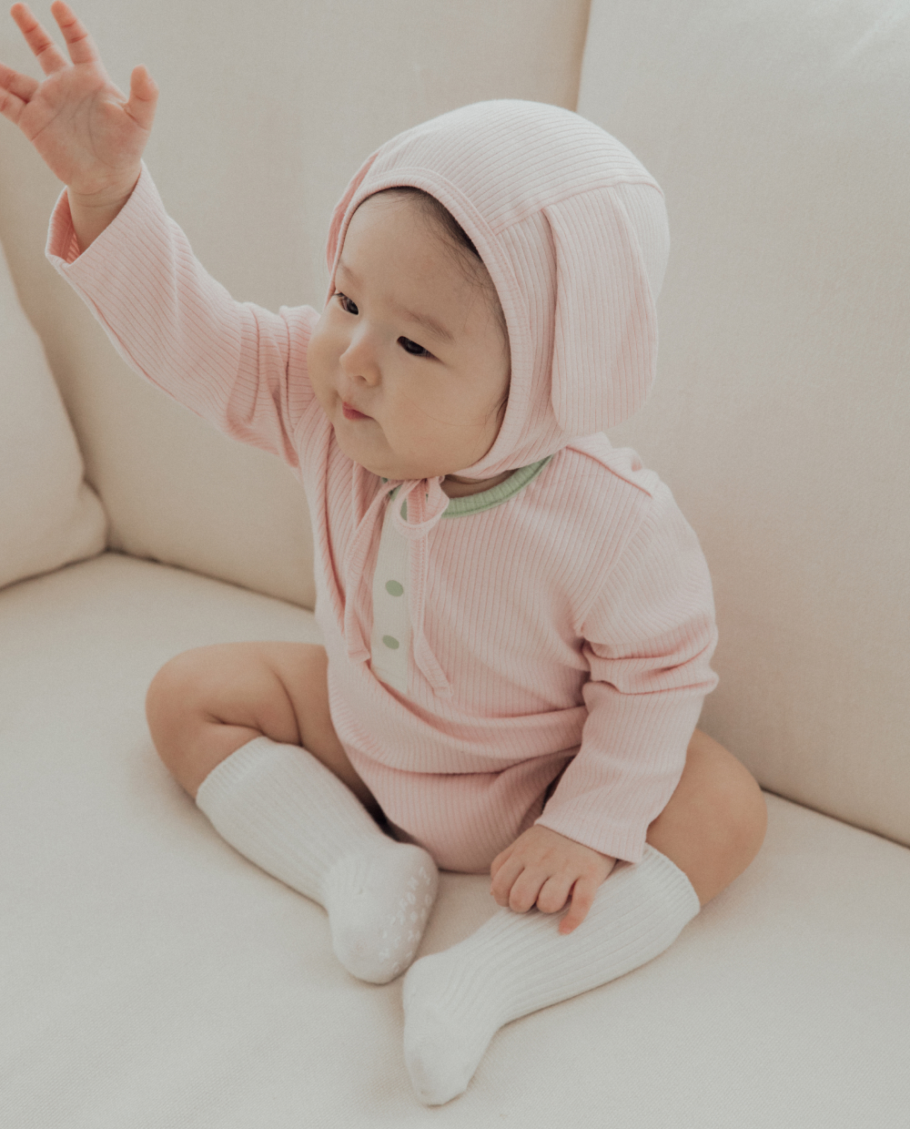 ふんわりモダルリブ パピーボンネット