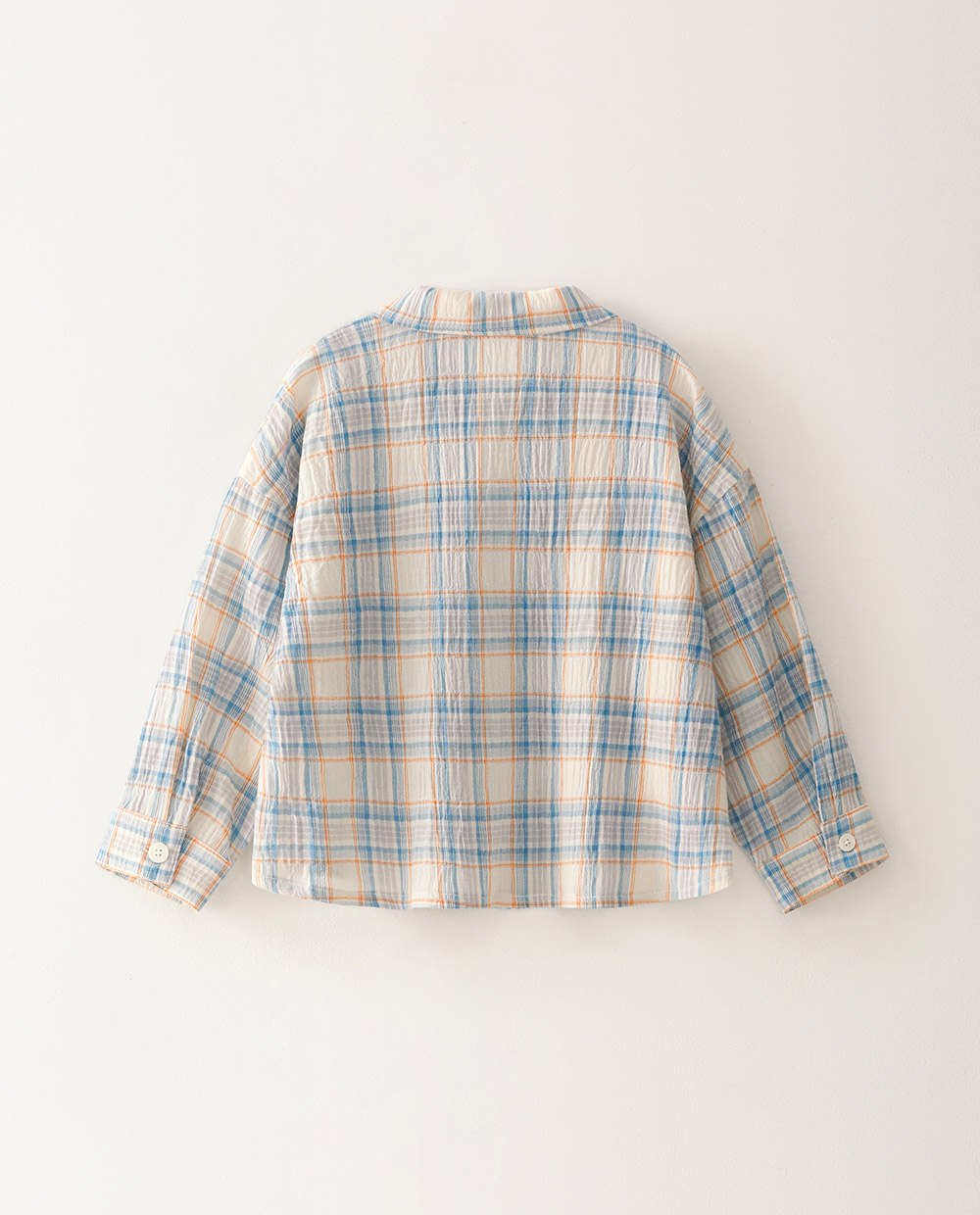 エアリーチェックシャツ BLA バック