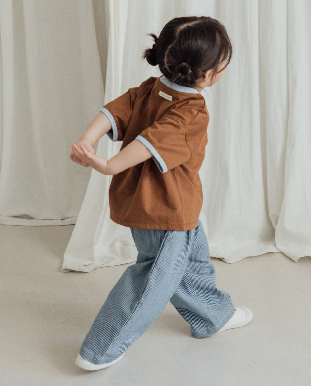 エアークール リブ配色 ルーズフィット 半袖Tシャツ