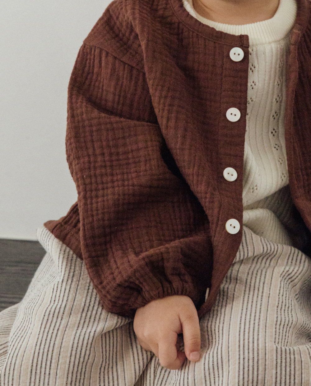  포근한 3중거즈 가디건