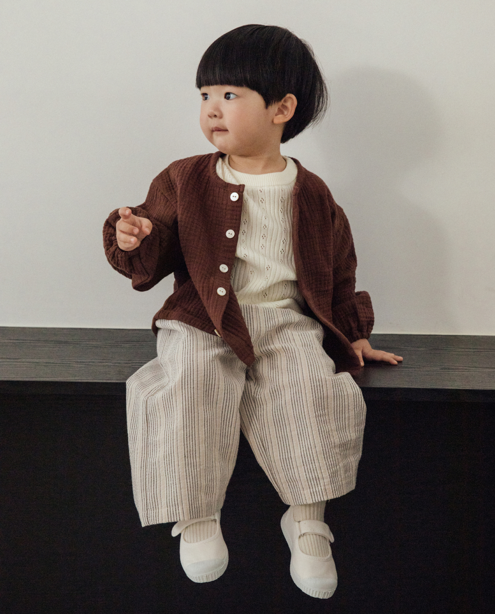  포근한 3중거즈 가디건