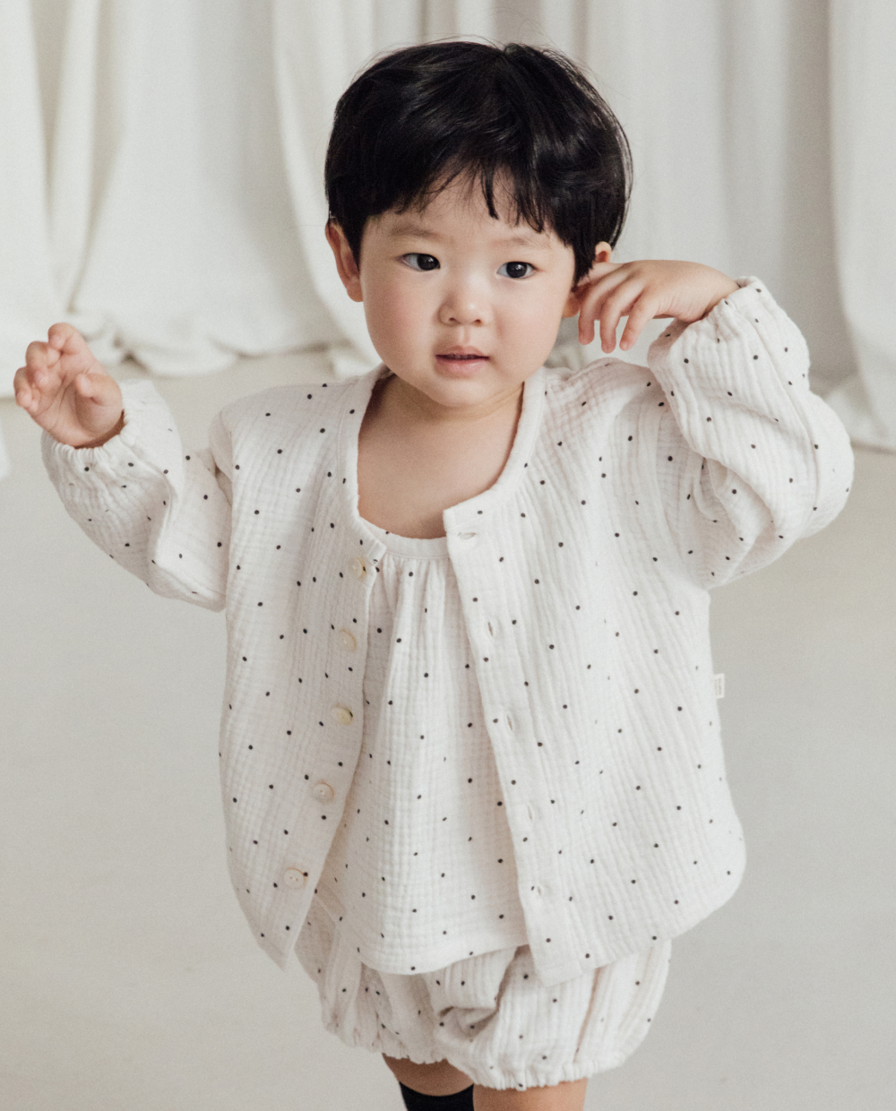  포근한 3중거즈 가디건