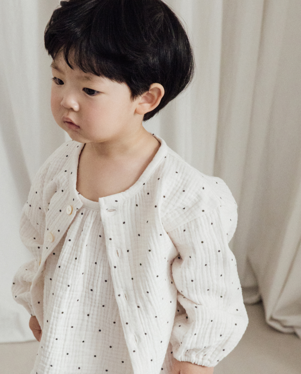  포근한 3중거즈 가디건