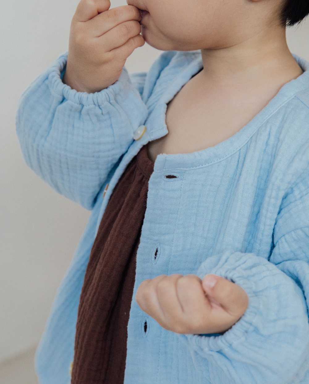  포근한 3중거즈 가디건