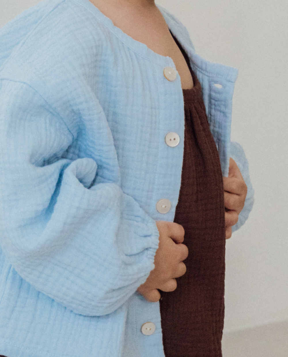  포근한 3중거즈 가디건