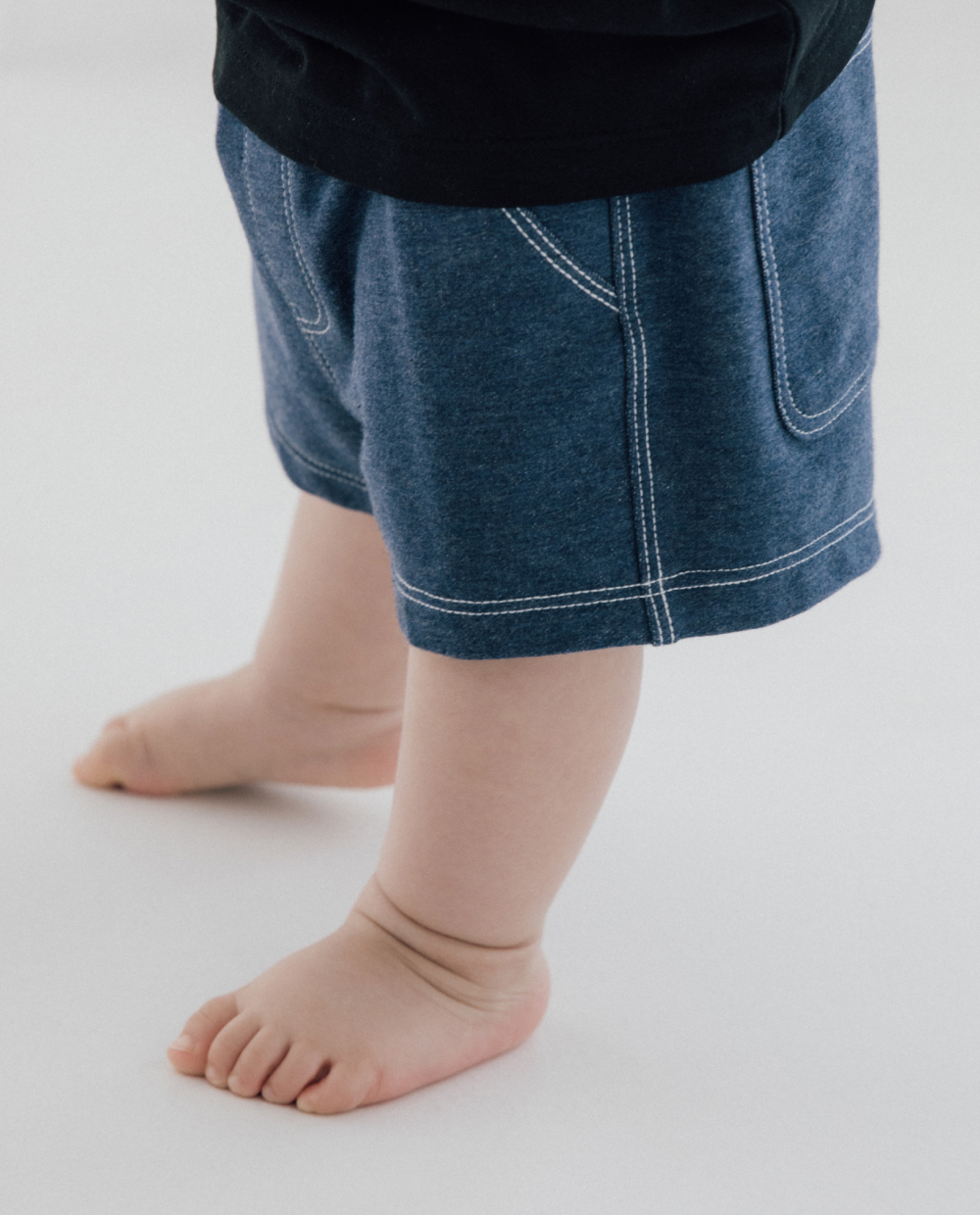 やわらかデニムショートパンツ