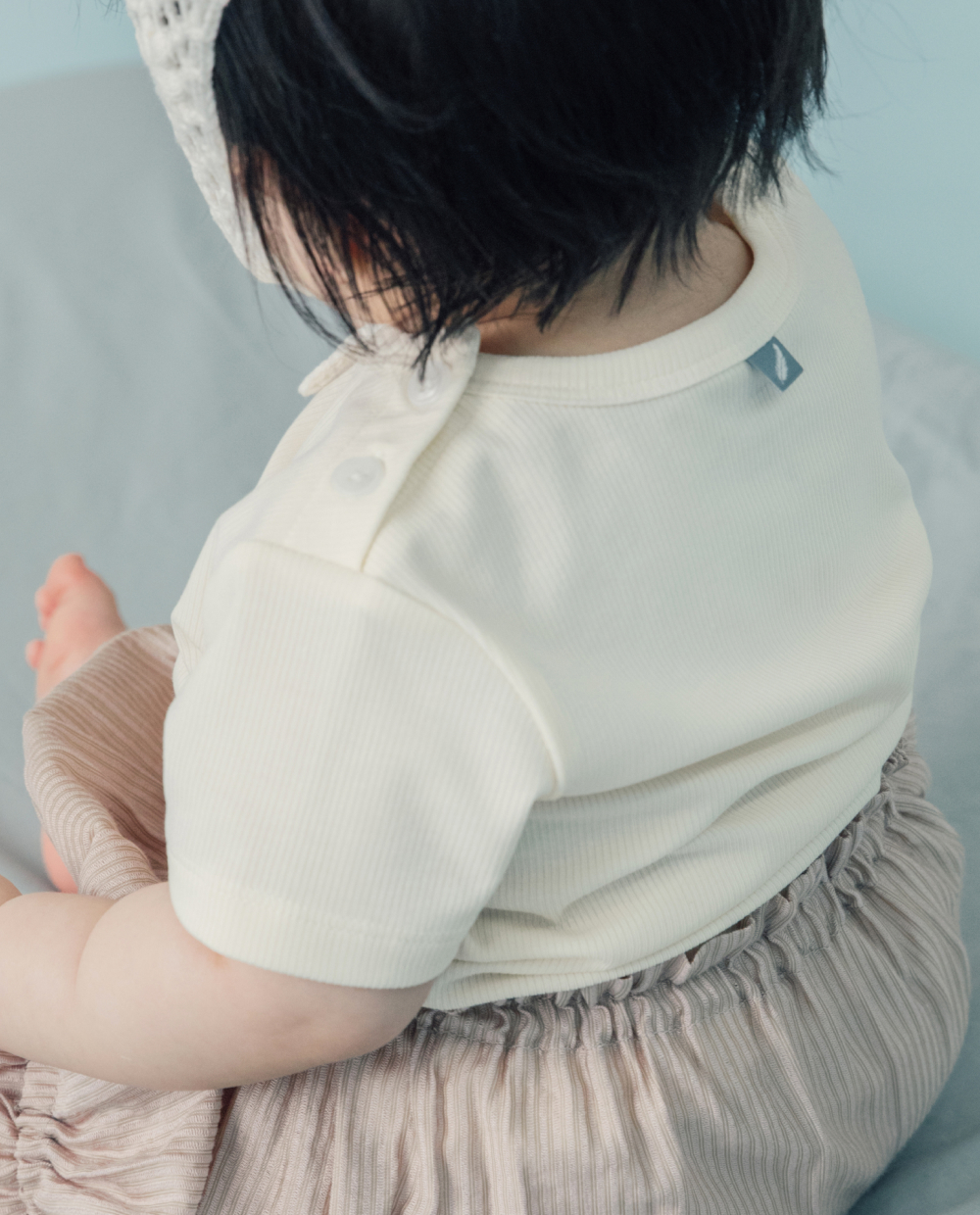 [Softly]プレミアムテンセルリブスパン半袖Tシャツ