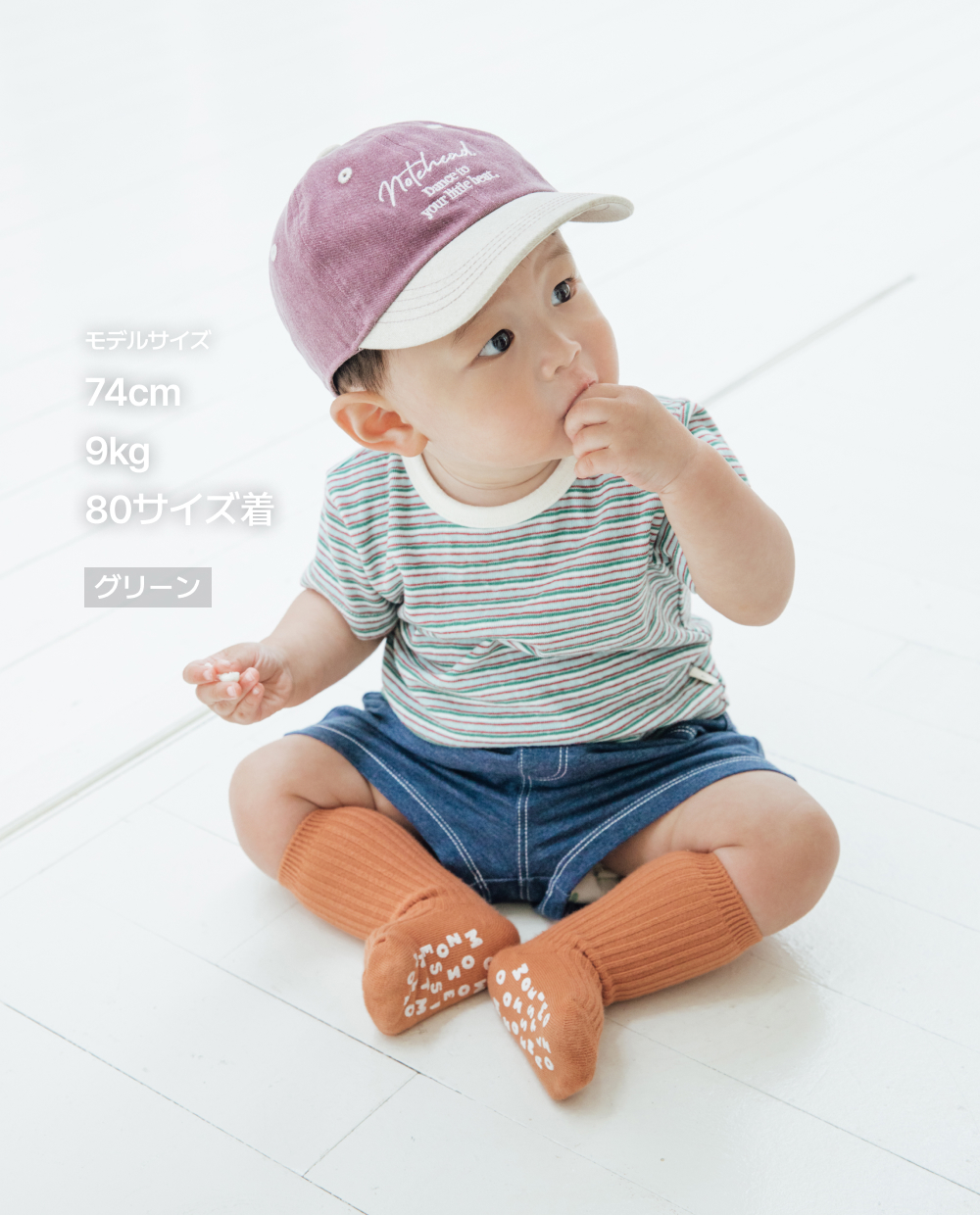 コットンスパン ストライプ 半袖 Tシャツ