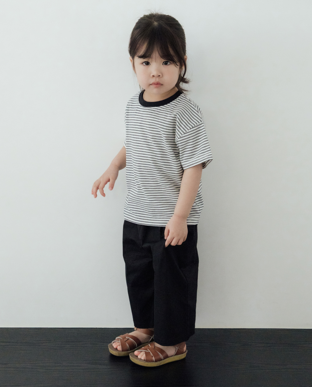 風通しコットン スパン 2タック 7分丈パンツ