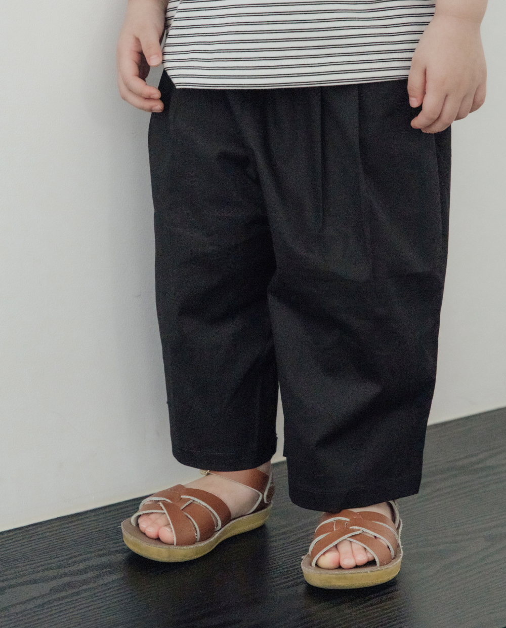 風通しコットン スパン 2タック 7分丈パンツ