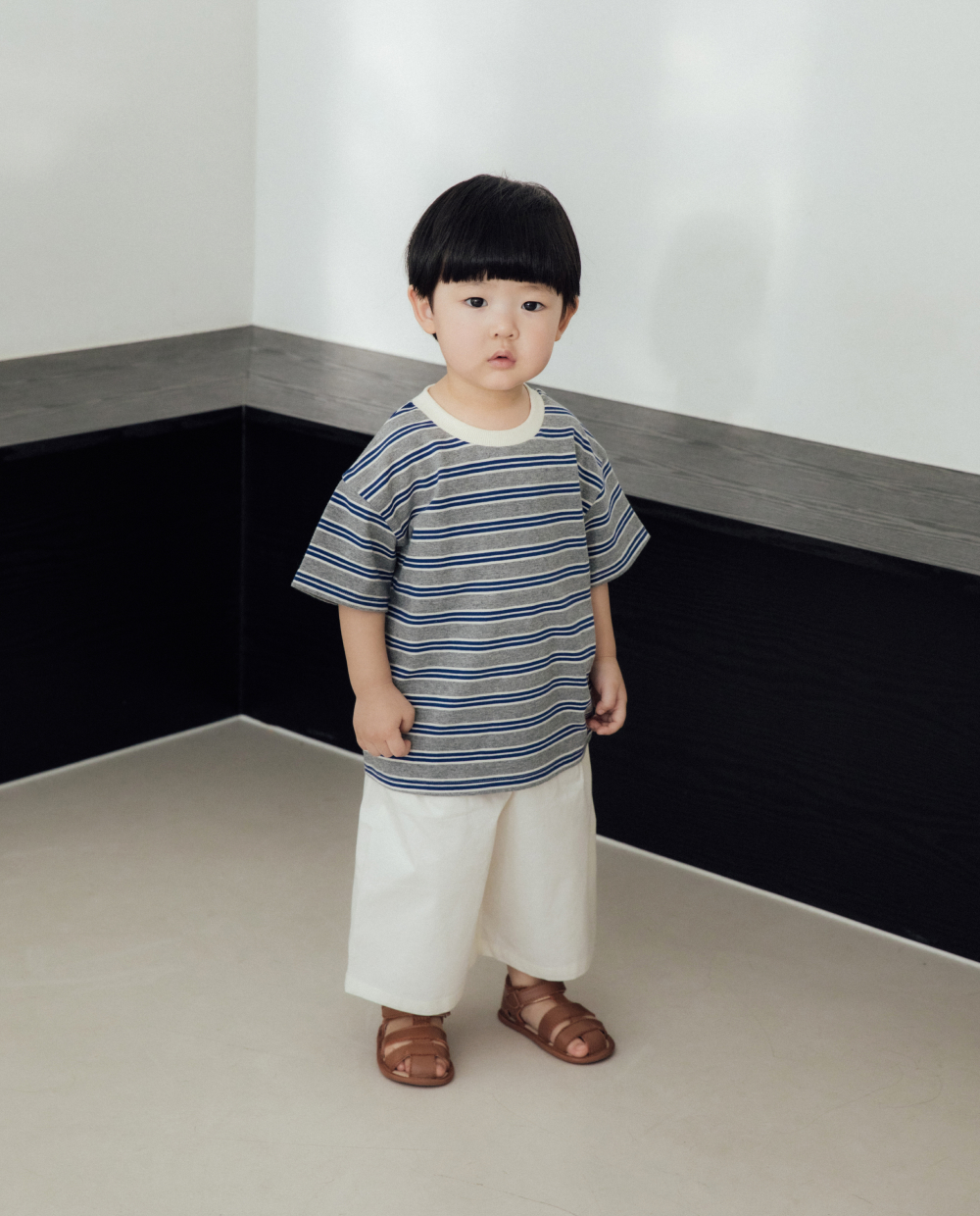 風通しコットン スパン 2タック 7分丈パンツ