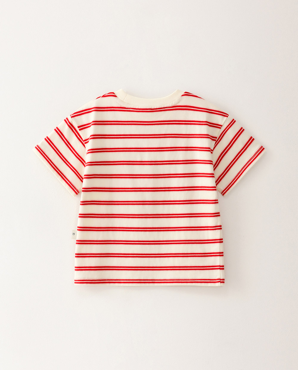 ワイドストライプ ドロップショルダーTシャツ CRM バック