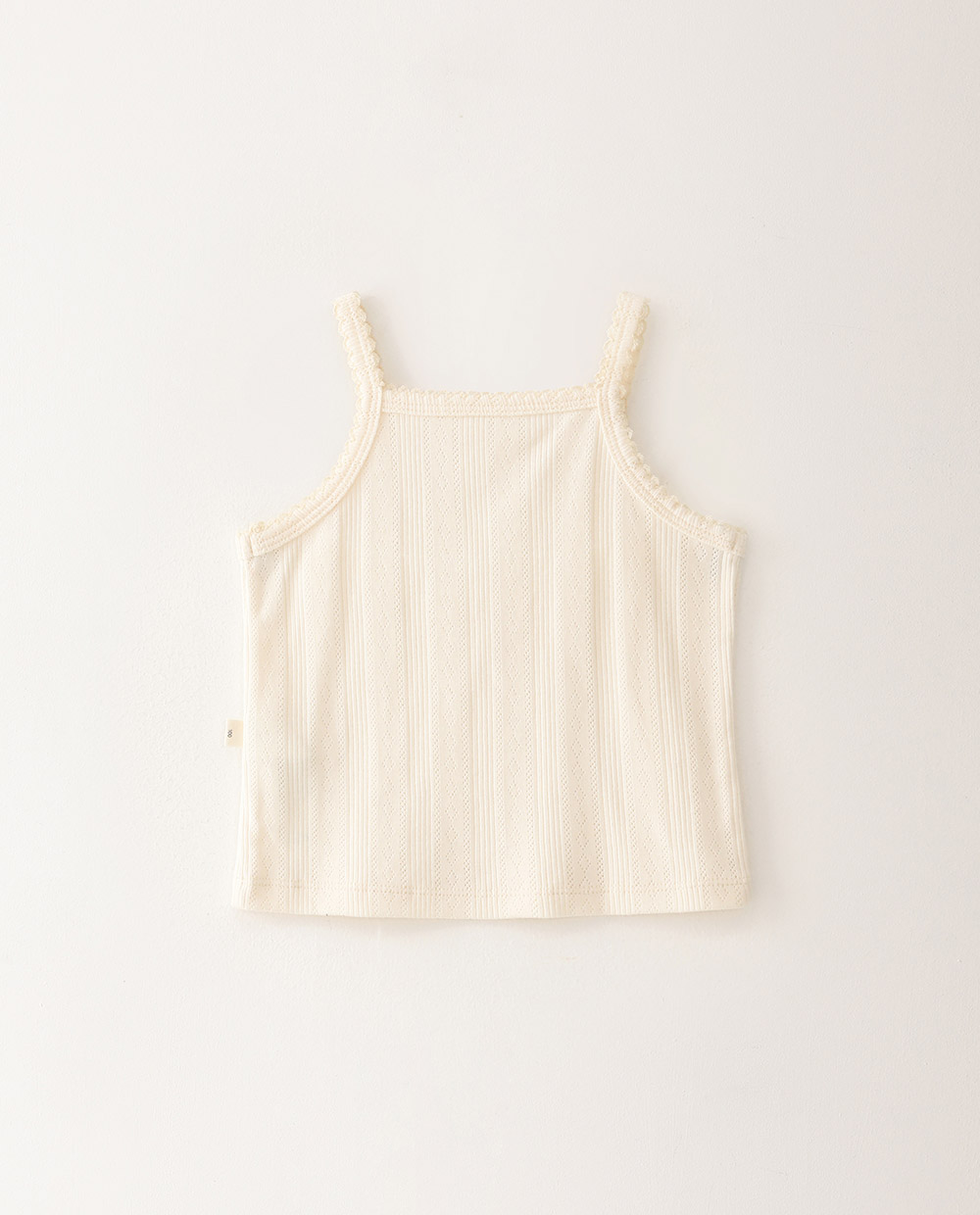アイレット ピコット キャミソール Tシャツ CRM バック