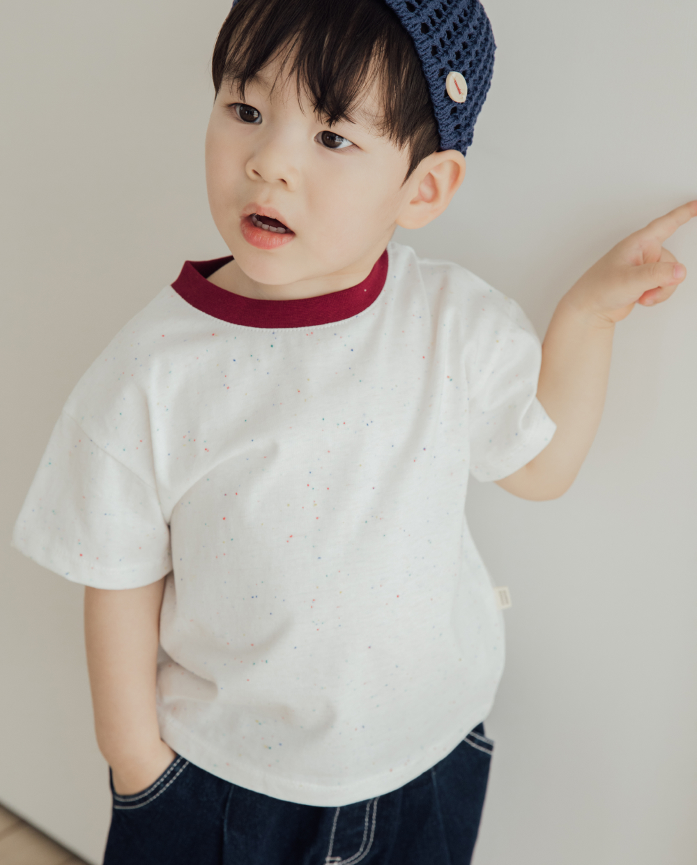 オレオカラー配色レギュラーフィット半袖Tシャツ