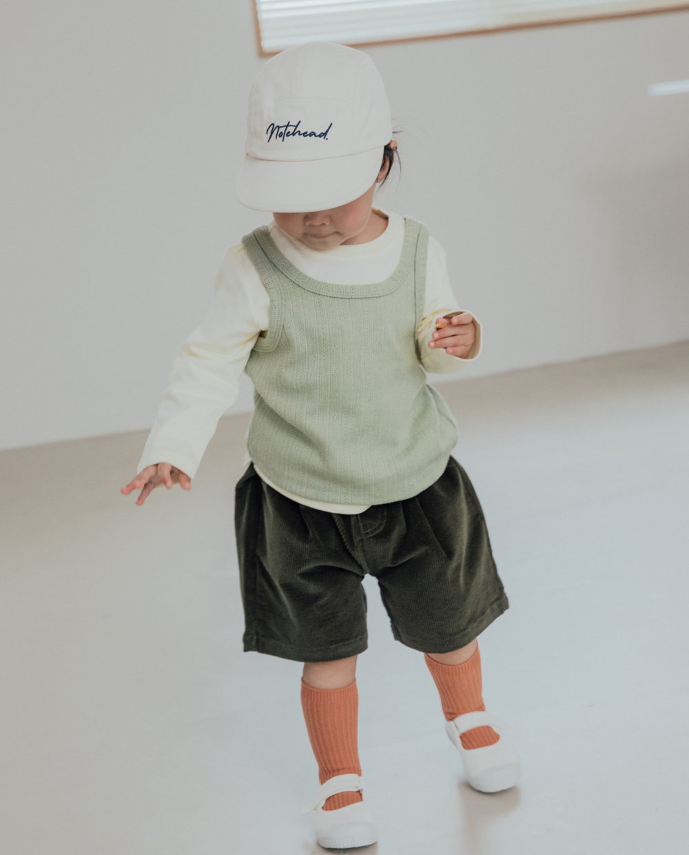 ライトコーデュロイ プリーツ ハーフパンツ