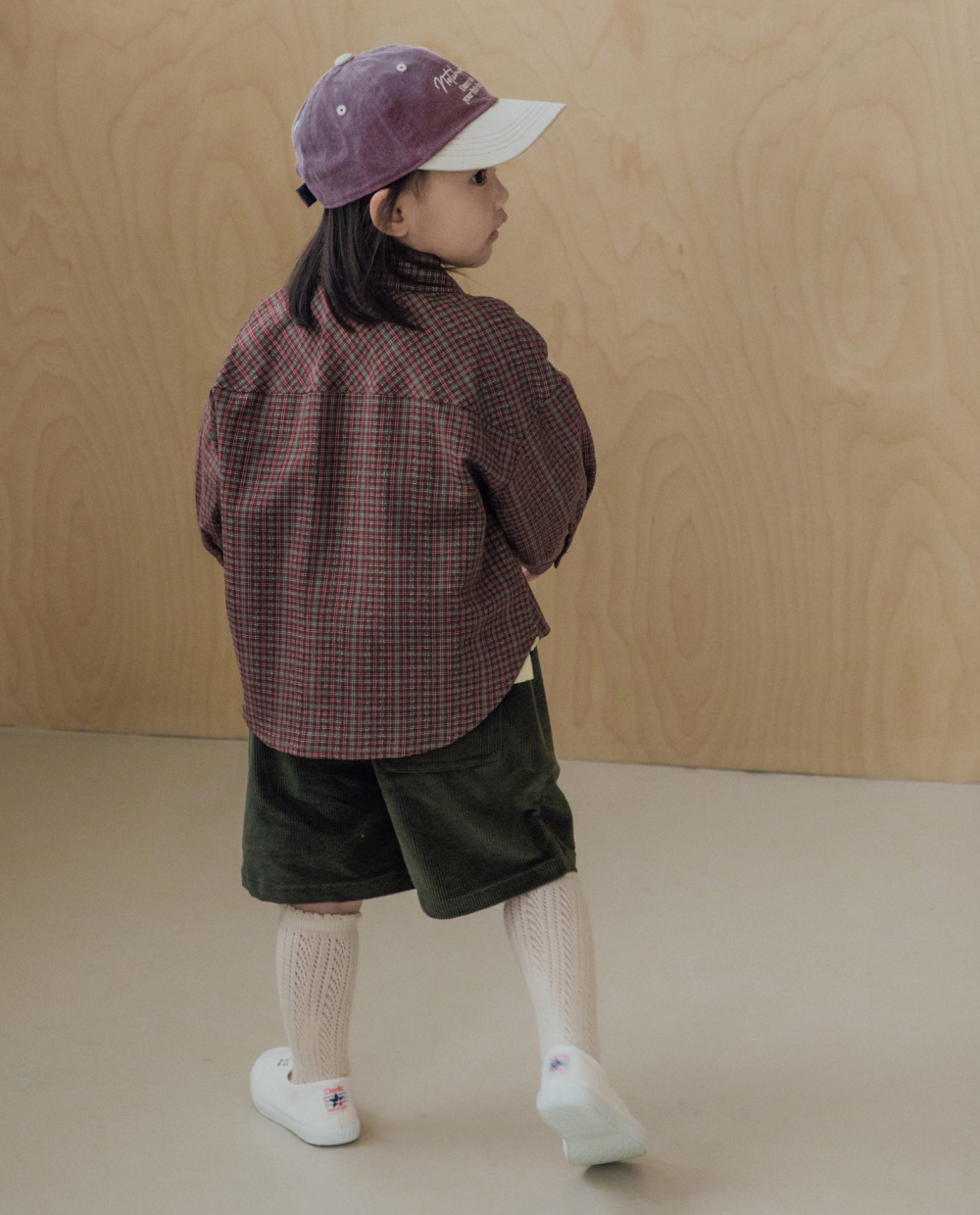 ライトコーデュロイ プリーツ ハーフパンツ