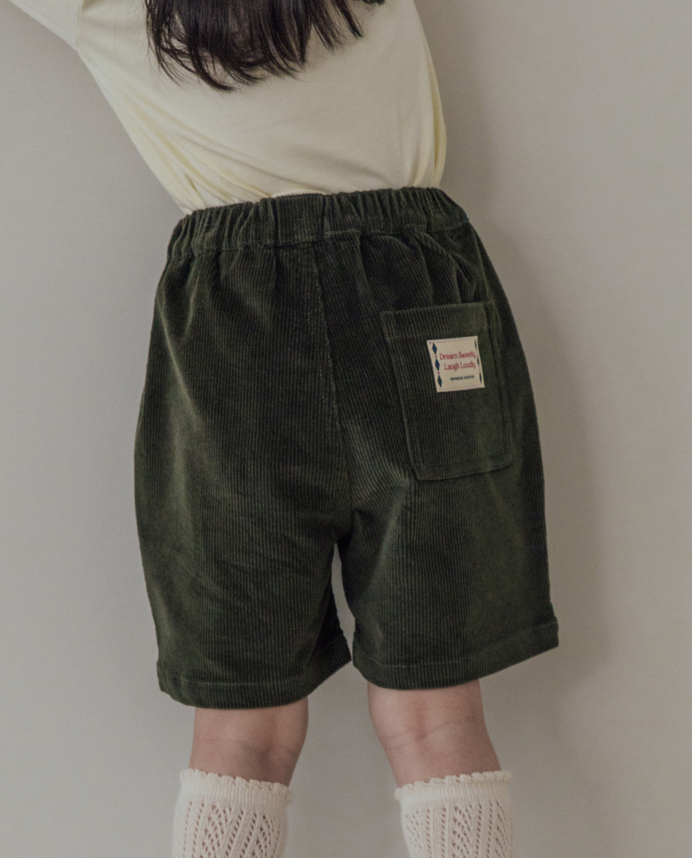 ライトコーデュロイ プリーツ ハーフパンツ