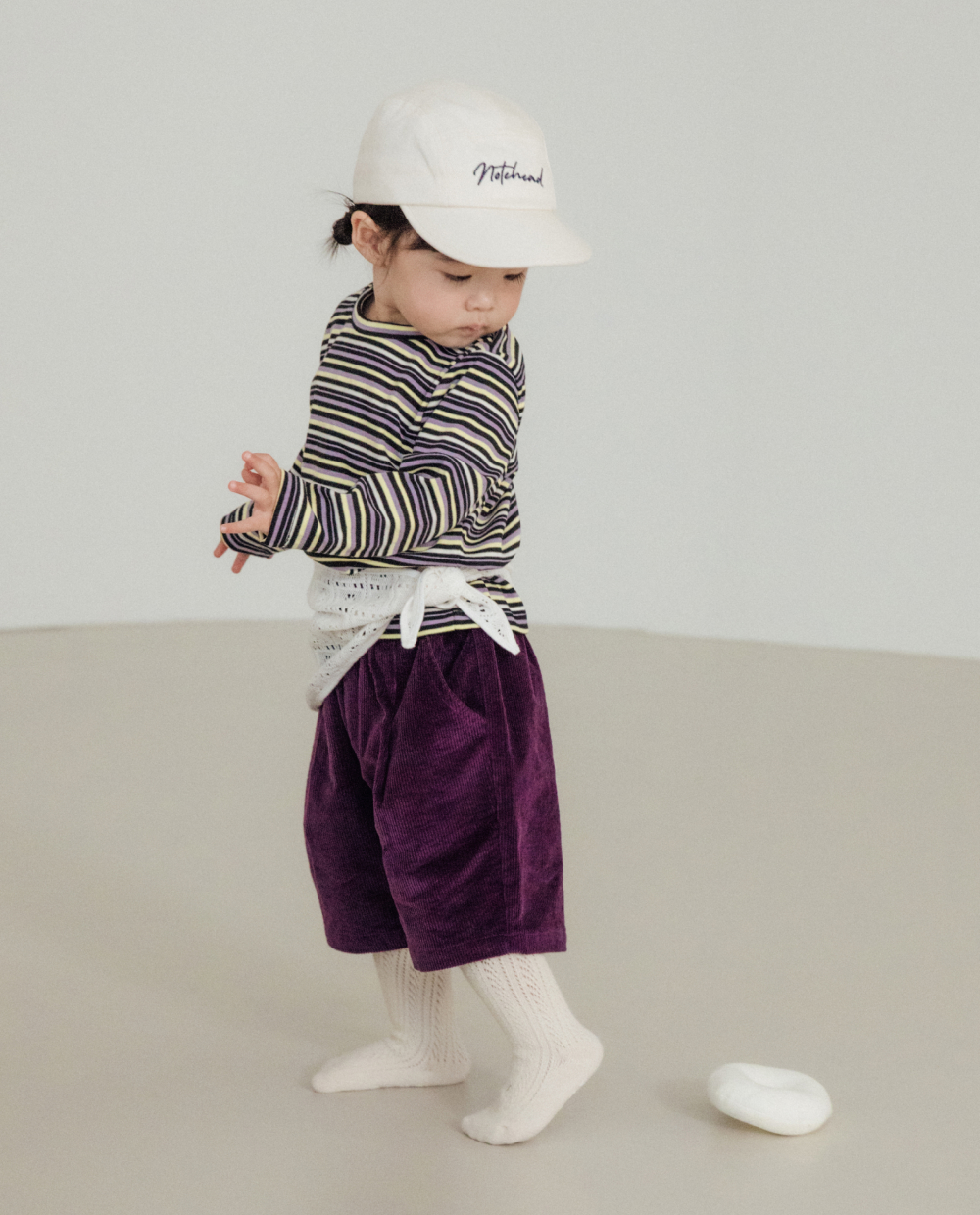 ライトコーデュロイ プリーツ ハーフパンツ