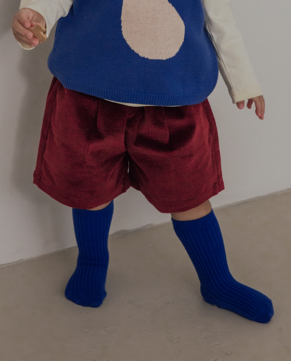 ライトコーデュロイ プリーツ ハーフパンツ