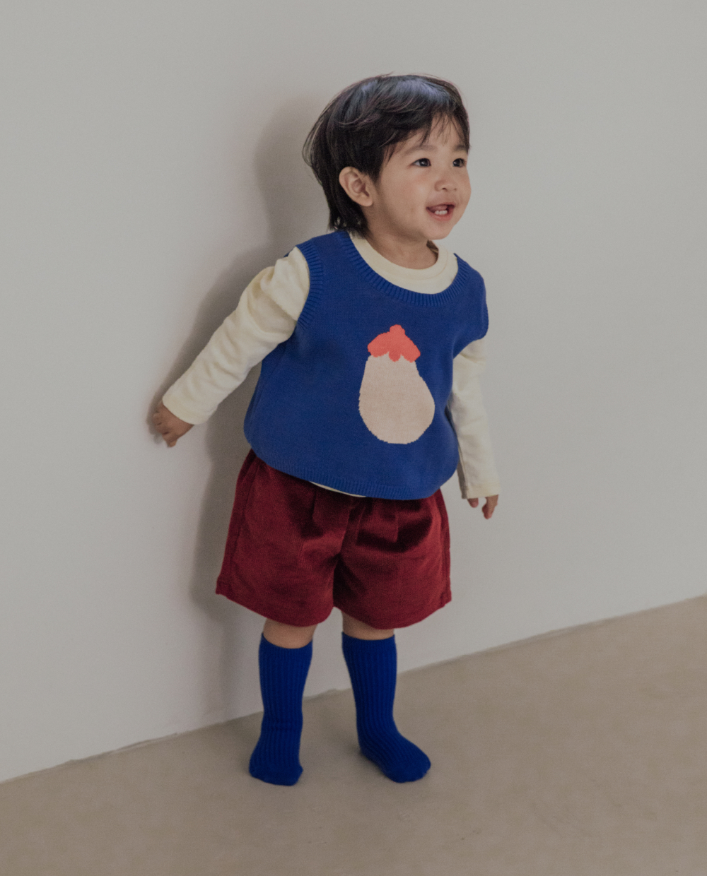 ライトコーデュロイ プリーツ ハーフパンツ
