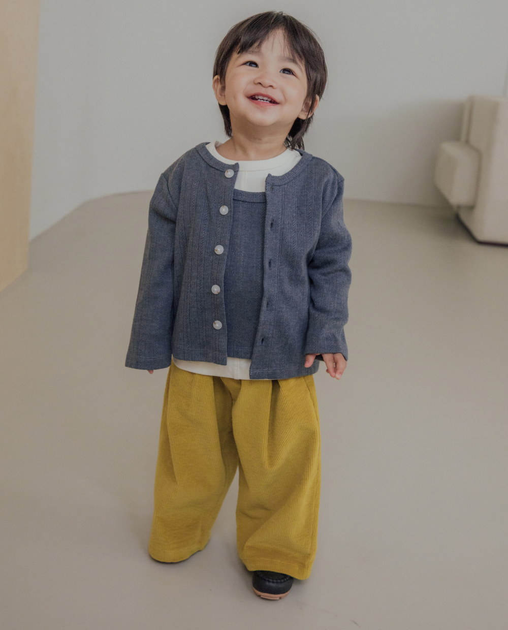 라이트 코듀로이 와이드 팬츠