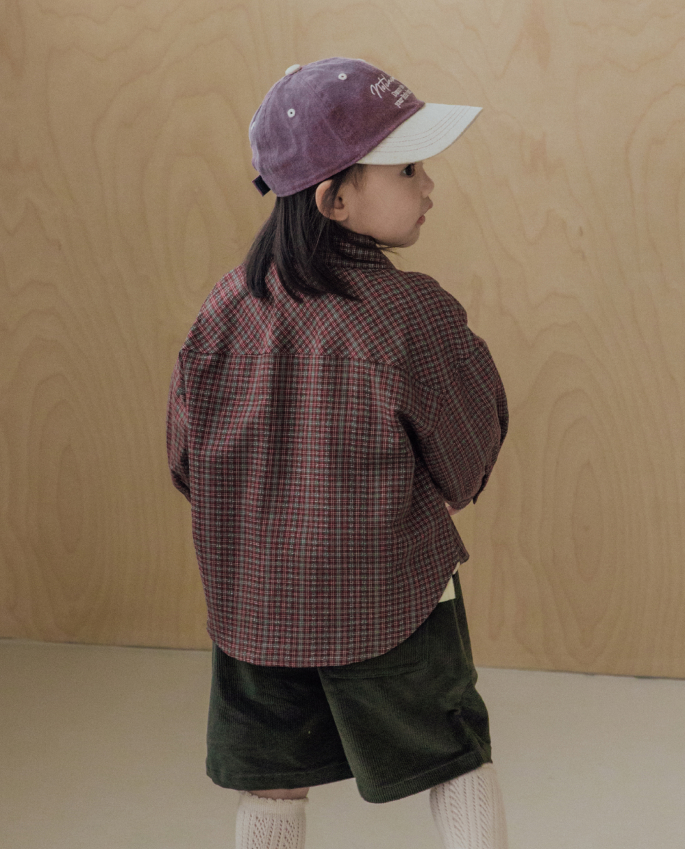 コットンジャガード チェックシャツ