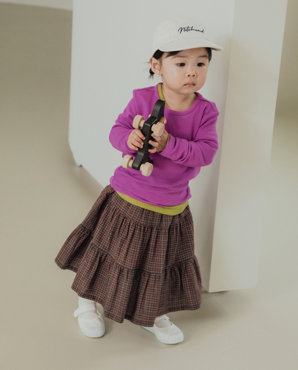 コットンジャガード ティアードスカート