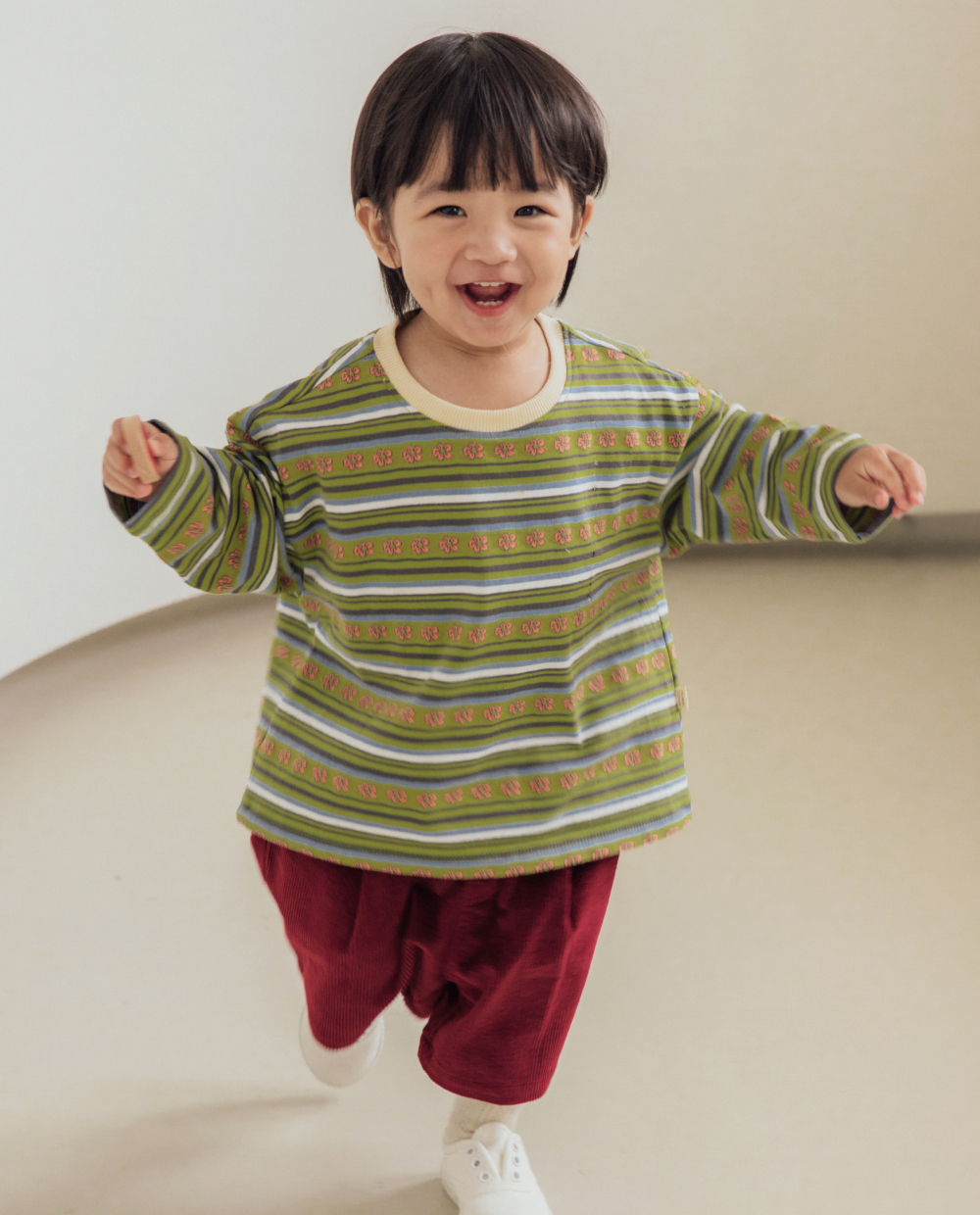 コットンジャカード ルーズフィット Tシャツ