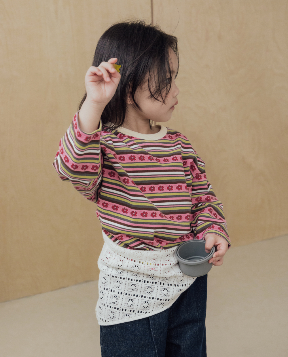コットンジャカード ルーズフィット Tシャツ