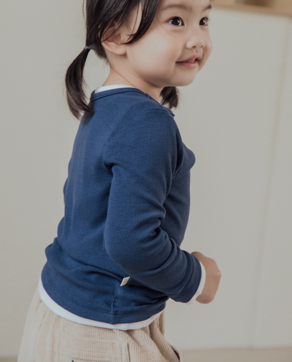 ふんわりもちもち ラウンドネックTシャツ