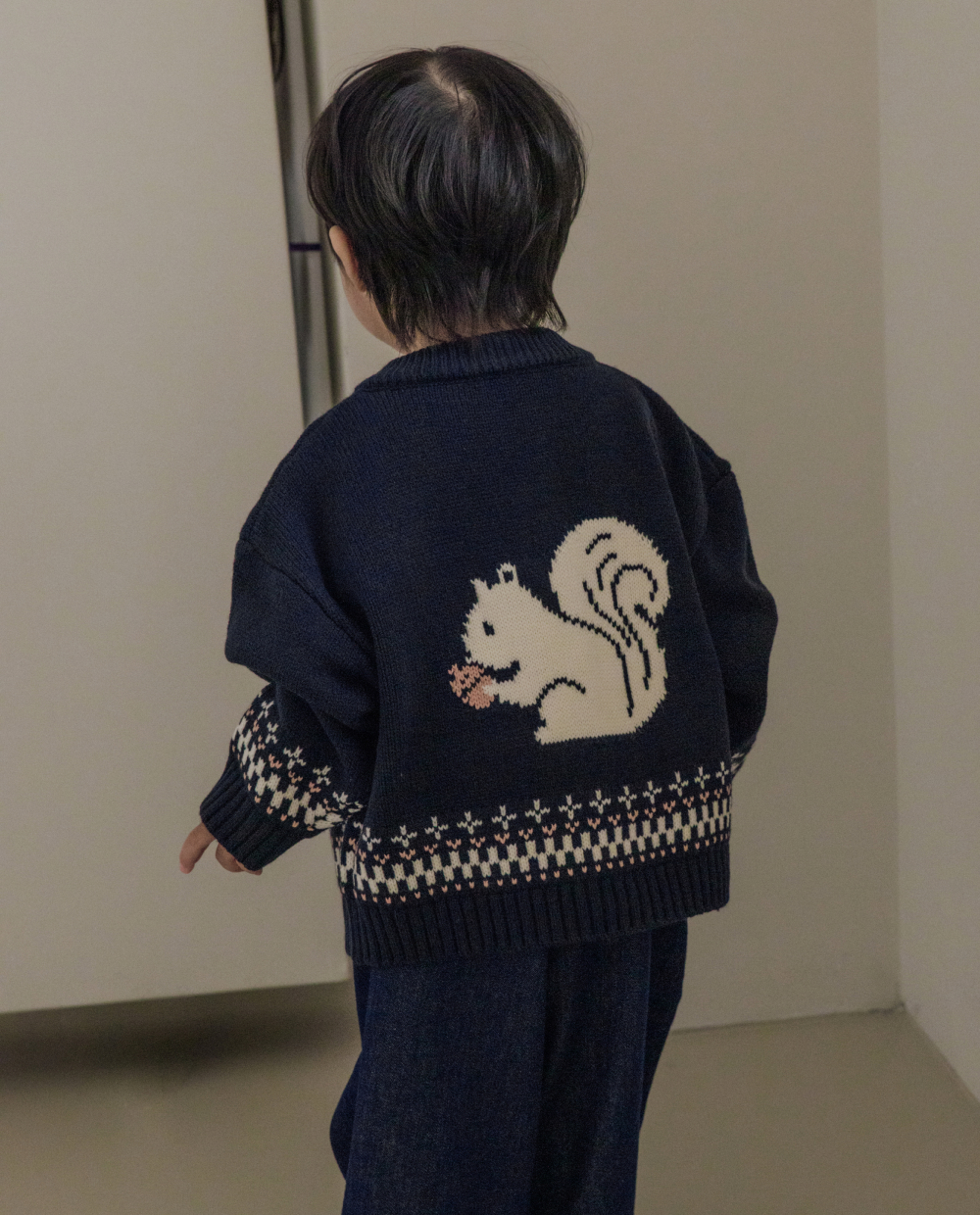 ソフトジャガード ニット カーディガン