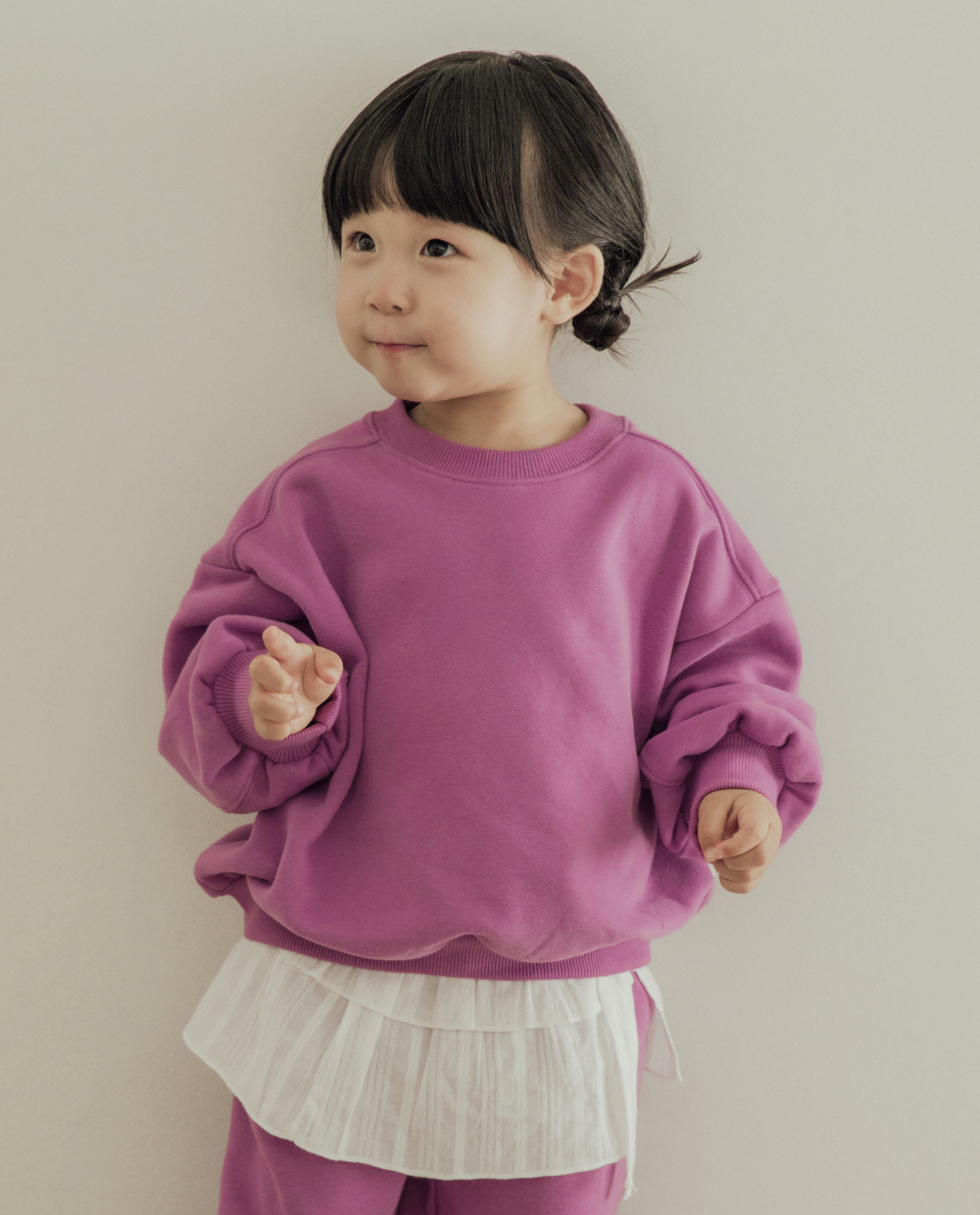 コンフォートソフト パフスリーブ ボリュームフィット トレーナー