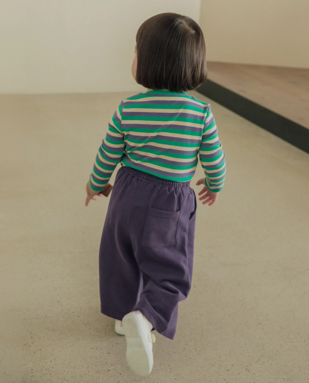 ソフトコットン ワイド 8分丈 パンツ