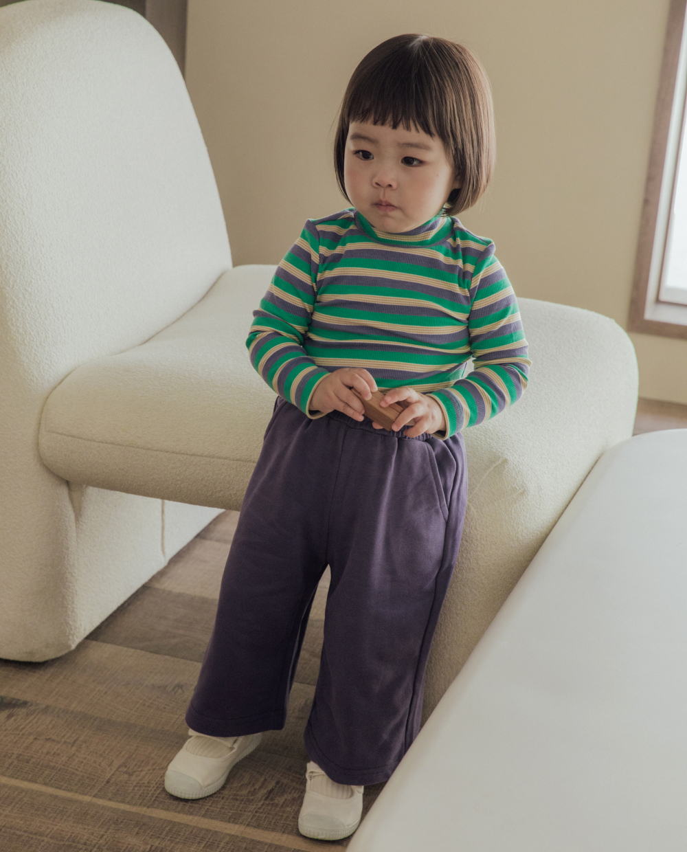 ソフトコットン ワイド 8分丈 パンツ