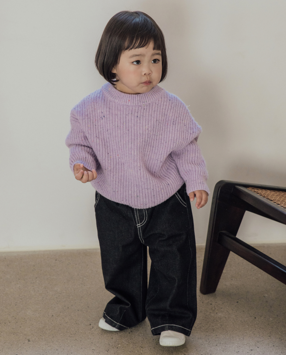 もちもちストレッチ カーブドデニムパンツ