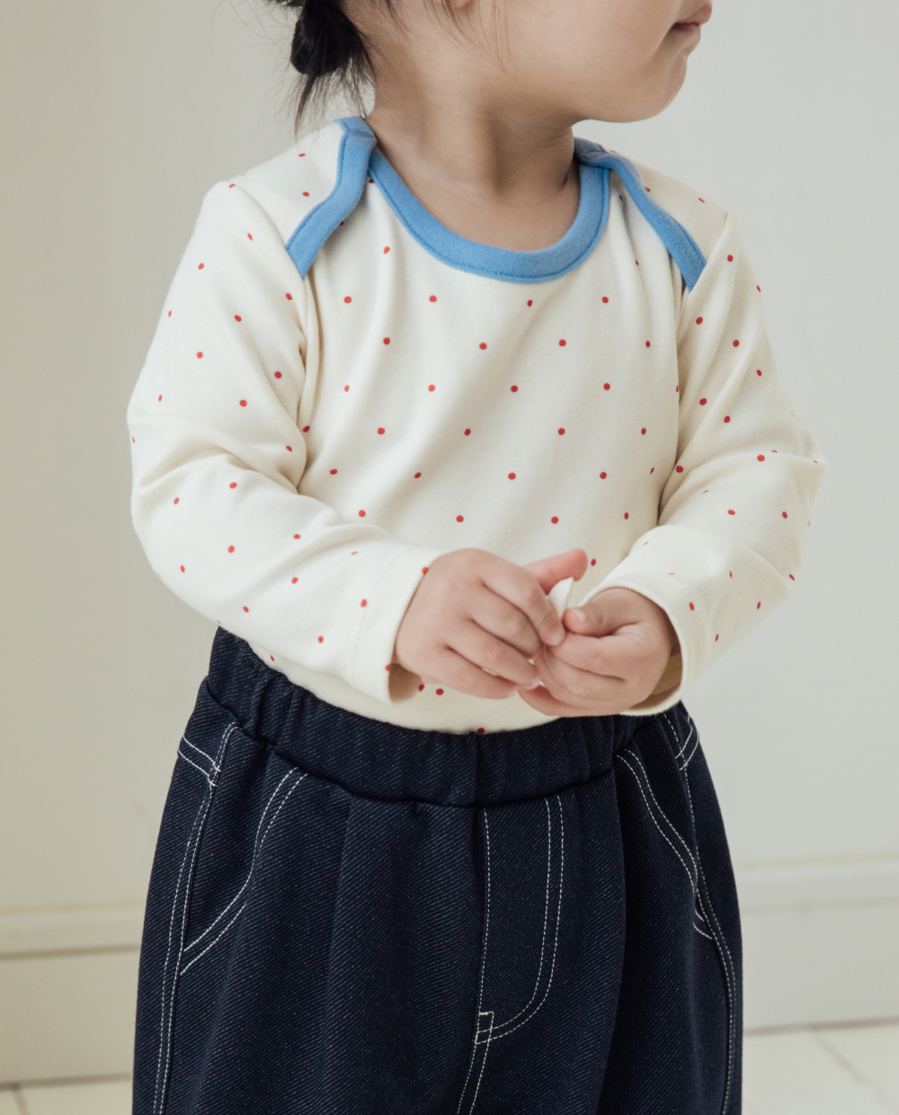ソフトリー ふんわりもちもち ドット ボディスーツ