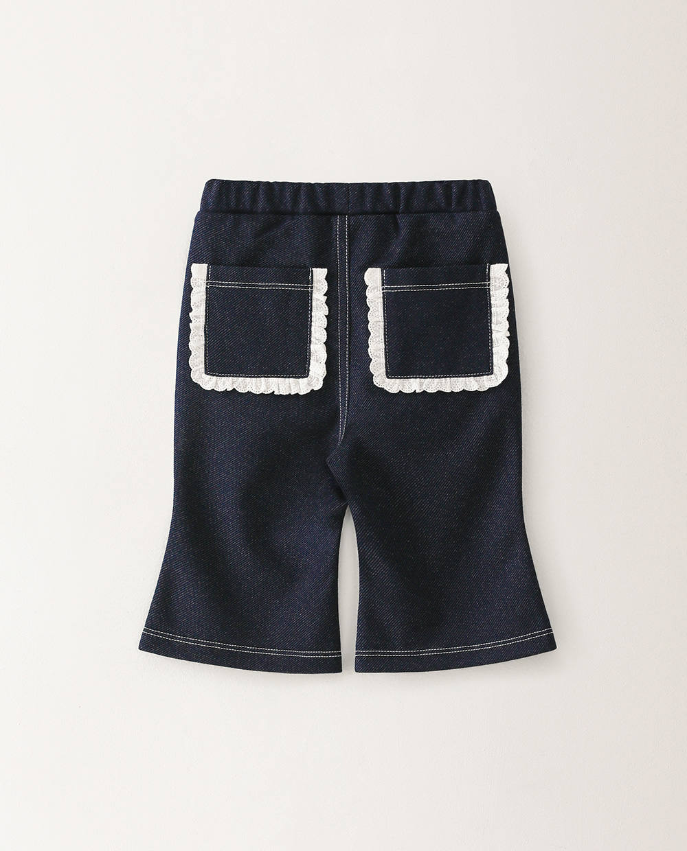 ふんわりデニム ブーツカットパンツ DBL バック