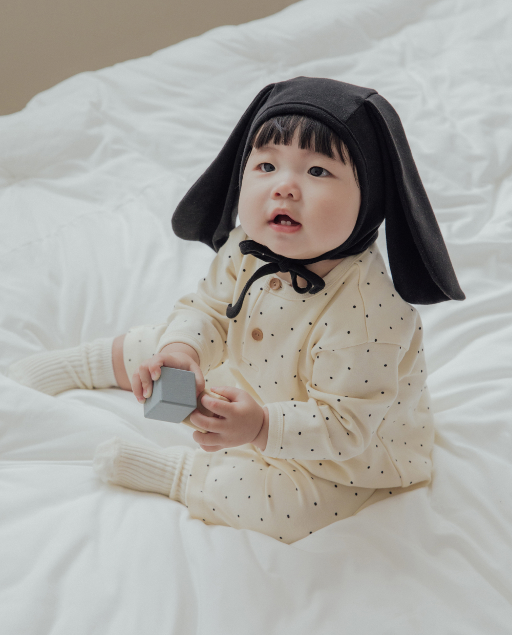 ソフトリー ふわふわドットロンパース